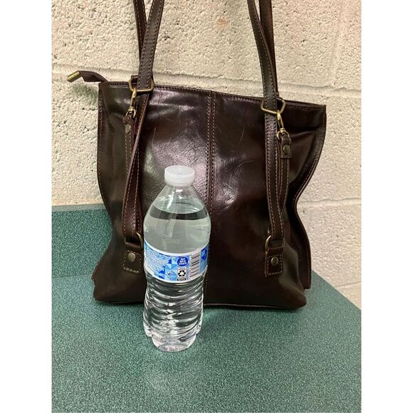 Leather Shop Made In Italy Convertable Brown Tote/Backpack. EUC Genuine Leather - Picture 6 of 15